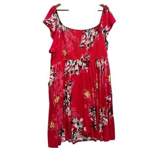 Torrid Size 4 Pink Floral Super Soft Knit Dress NWT